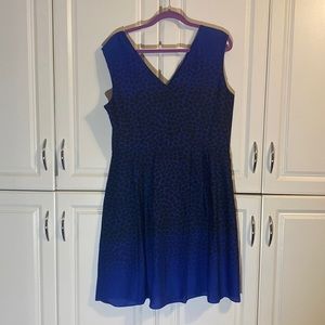 Blue and black cocktail dress